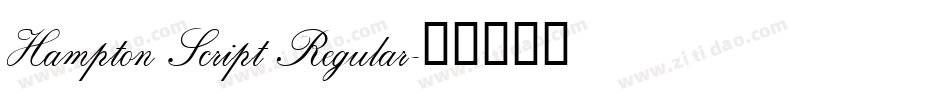 Hampton Script Regular字体转换